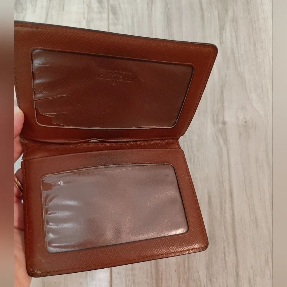 LOUIS VUITTON LV Monogram Canvas Leather Credit Business Card Wallet